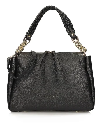 Geanta crossbody din piele, Negru