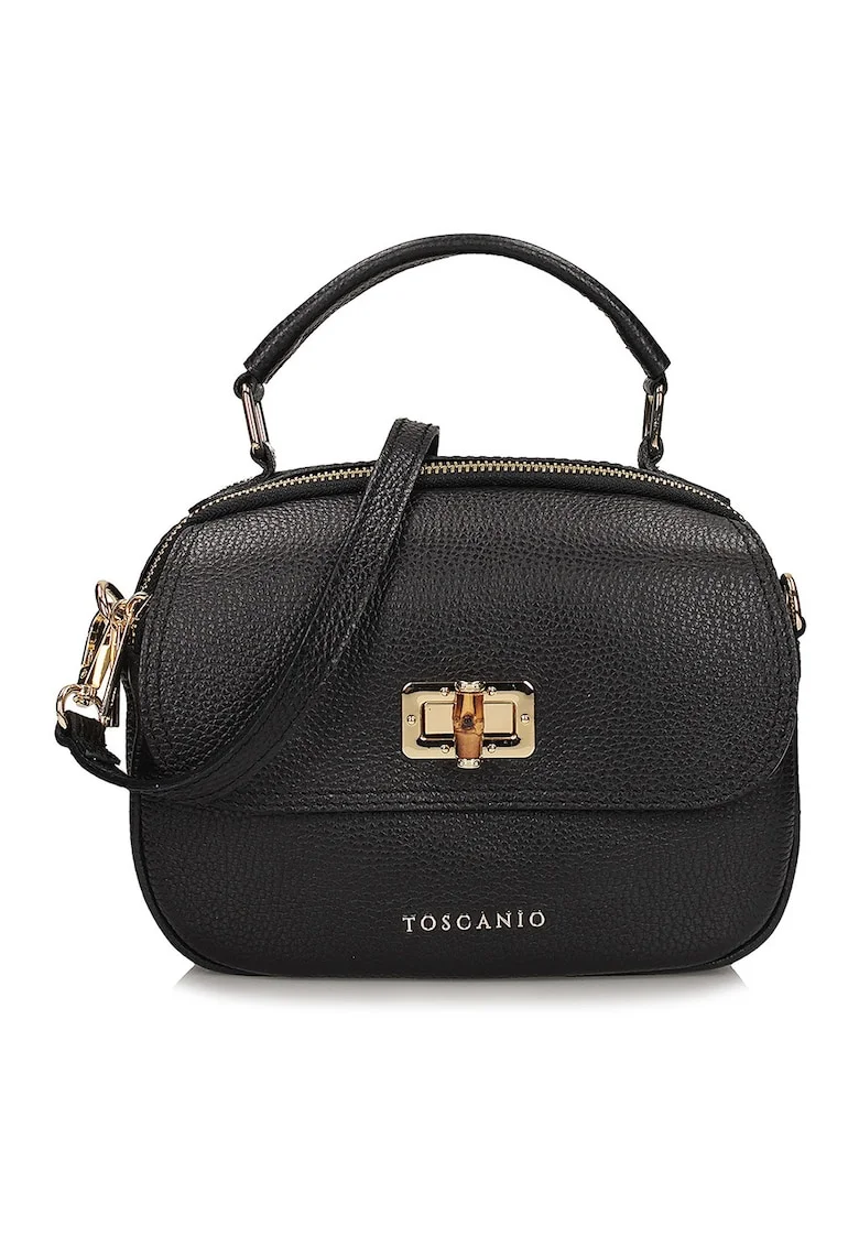 Geanta crossbody din piele, Negru