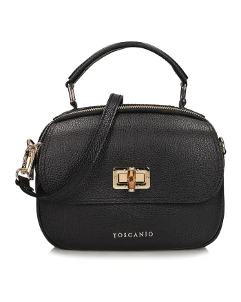 Geanta crossbody din piele, Negru