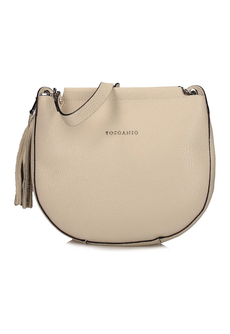 Geanta crossbody din piele, Bej