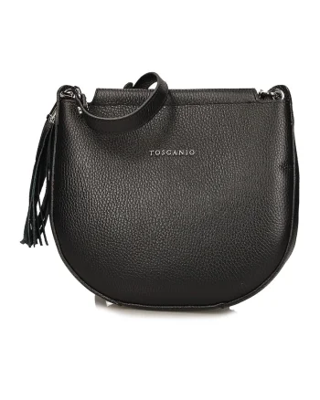 Geanta crossbody din piele, Negru