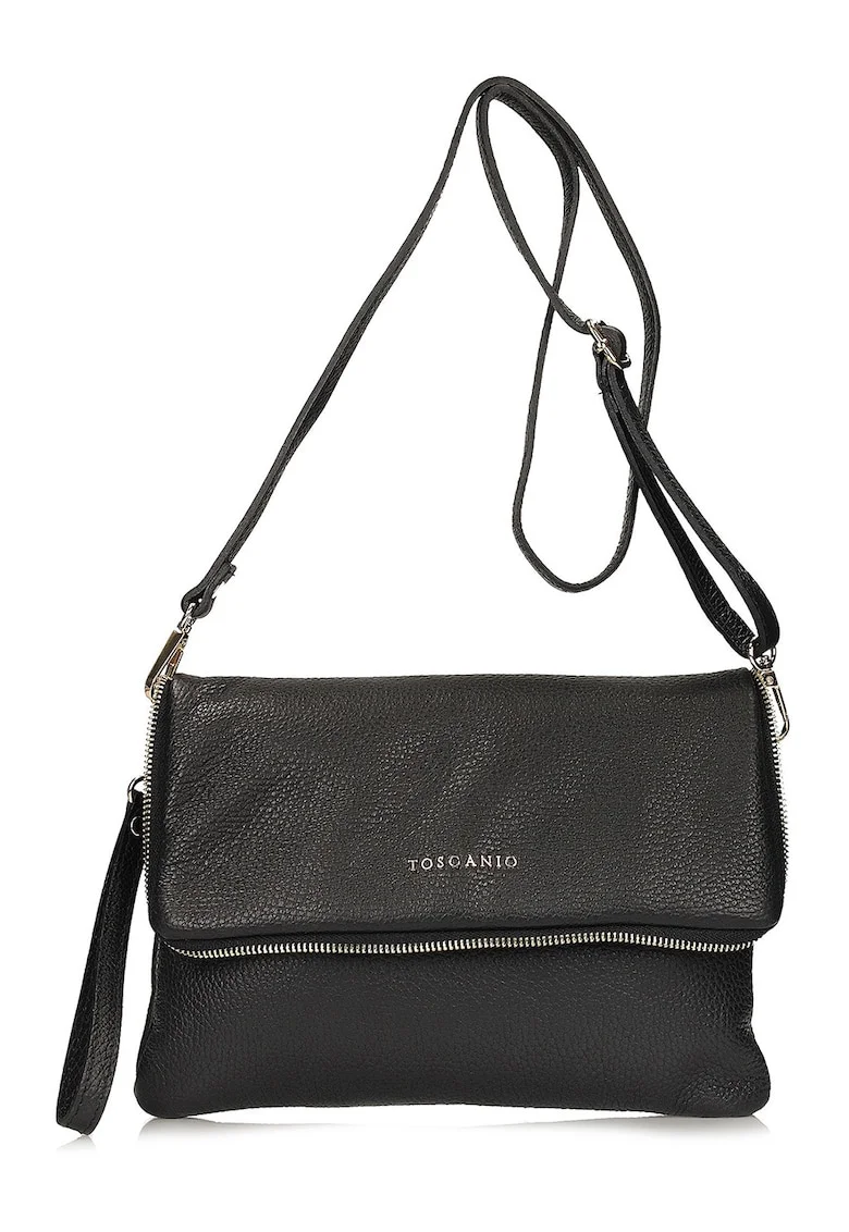 Geanta crossbody din piele, Negru