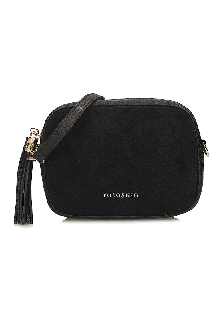 Geanta crossbody din piele, Negru