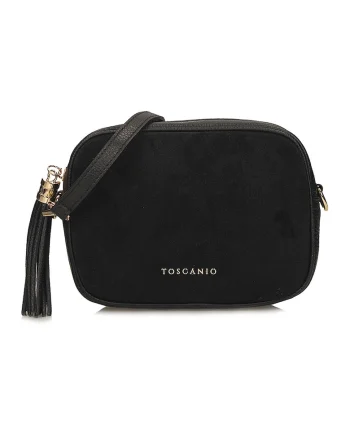 Geanta crossbody din piele, Negru
