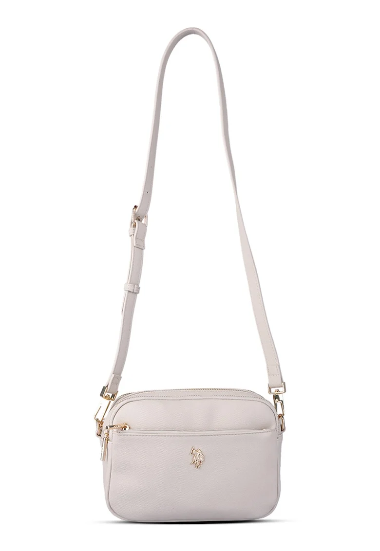 Geanta crossbody cu bareta ajustabila, Maro nisip