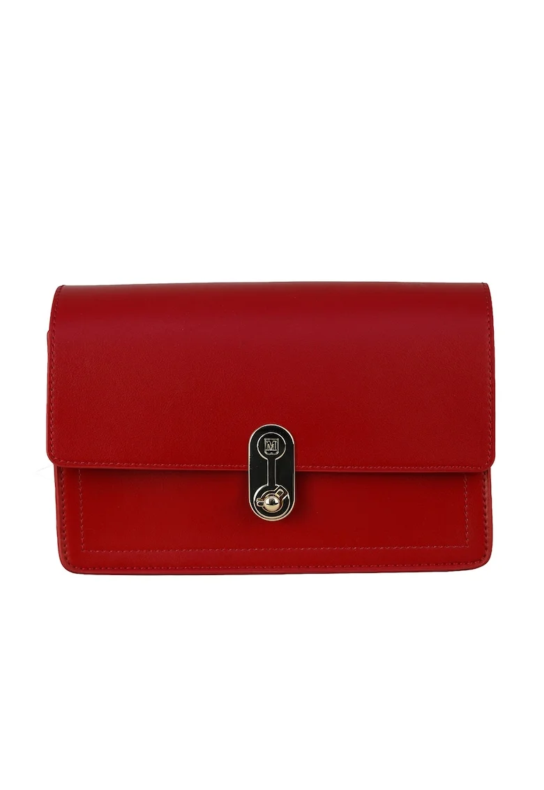 Geanta crossbody cu clapa Carol, Rosu