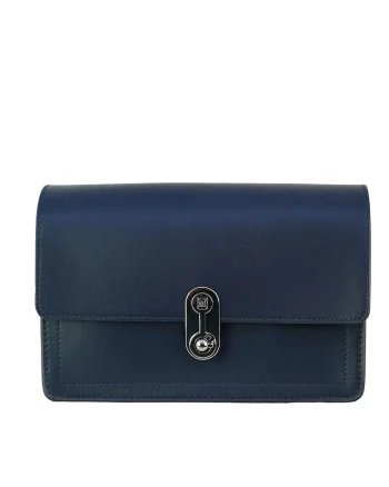 Geanta crossbody cu clapa Carol, Albastru