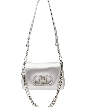 Geanta crossbody mica Lapuffy, Argintiu
