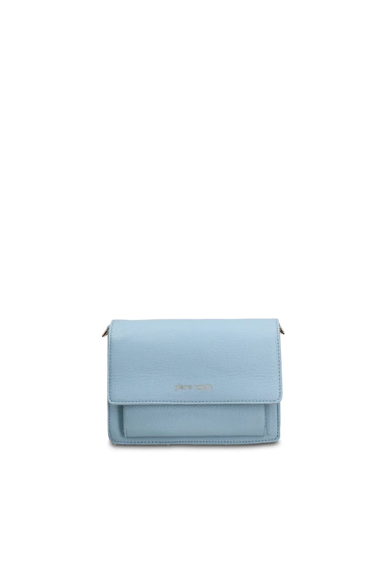 Geanta crossbody cu imprimeu logo Solara Lux, Albastru azur