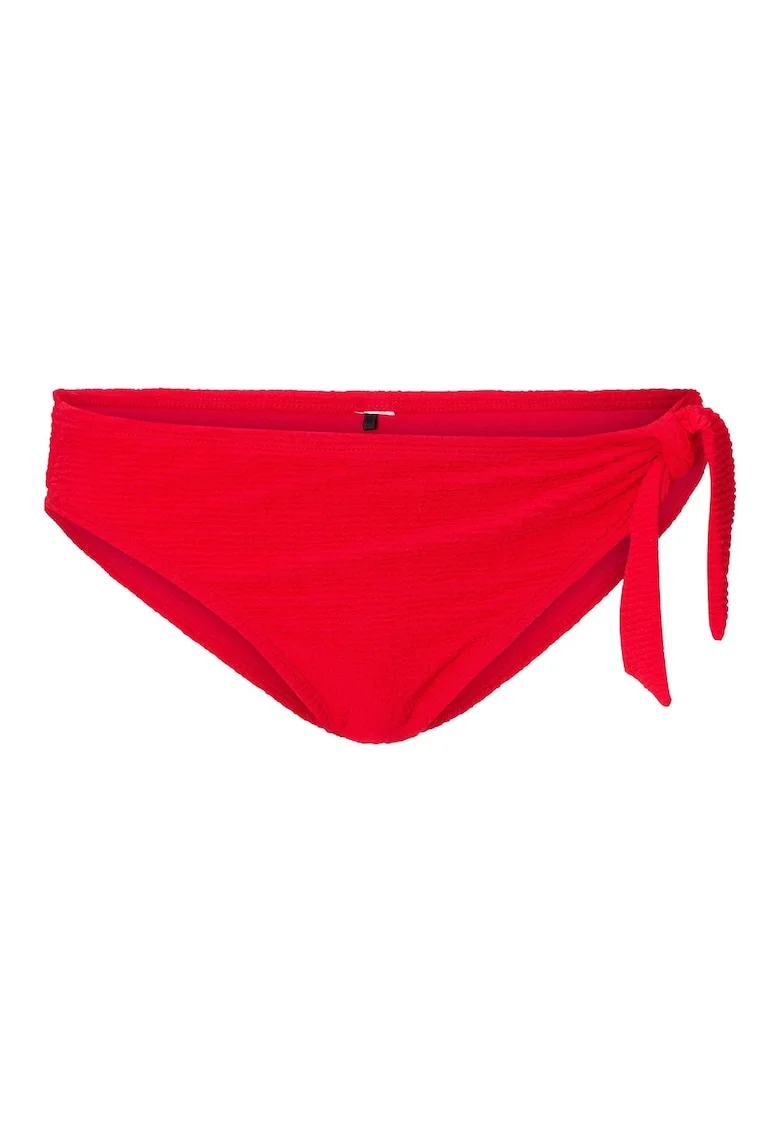 Slip texturat cu snururi de ajustare, Rosu