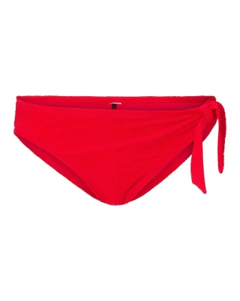 Slip texturat cu snururi de ajustare, Rosu