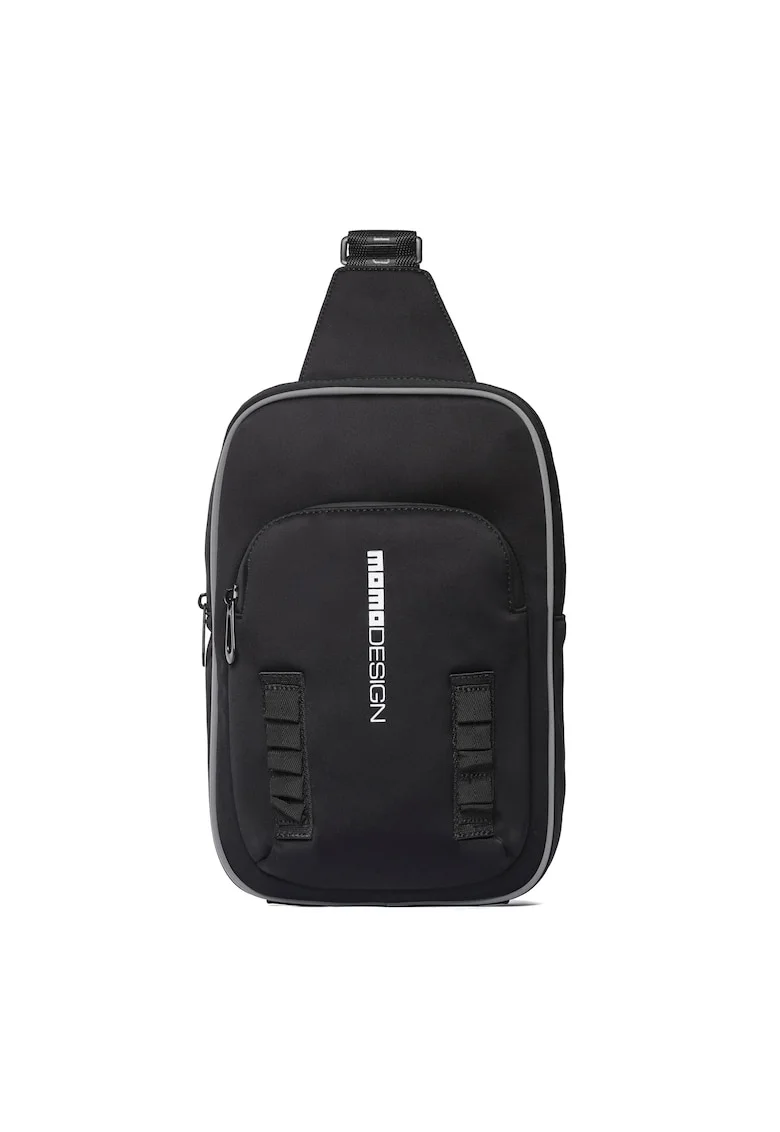 Geanta crossbody din piele ecologica cu imprimeu logo Cynosure Lux, Negru