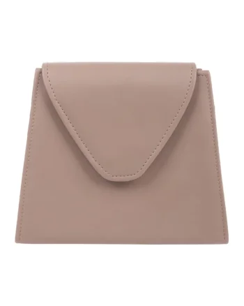 Geanta crossbody cu bareta din lant, Bej