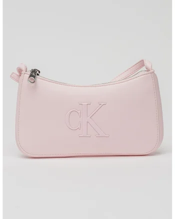 Geanta crossbody de piele ecologica Bold, Roz deschis
