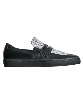Pantofi slip on unisex din piele cu imprimeu reptila
