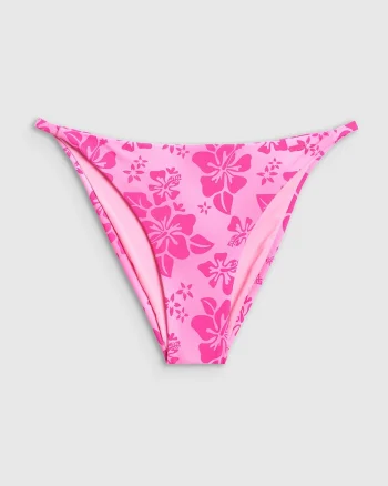 Slip de  talie medie, croiala slim, rezistent la clor, Roz