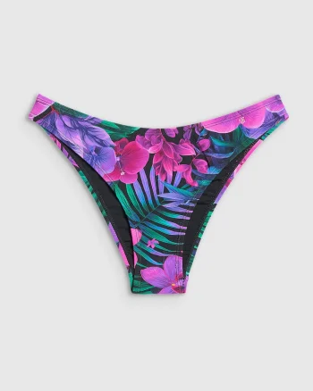 Costum de baie dama,  slip brazilian, croiala slim, multicolor, material cu uscare rapida
