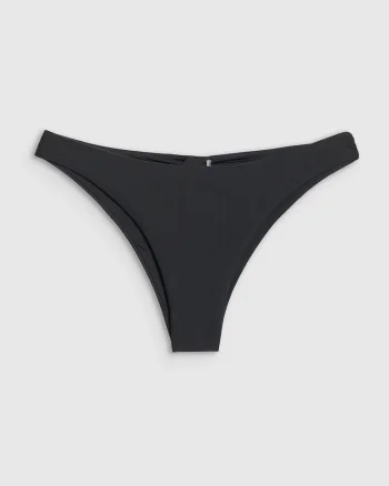 Slip de bikini  croiala braziliana, negru, rezistent la clor, uscare rapida, Negru