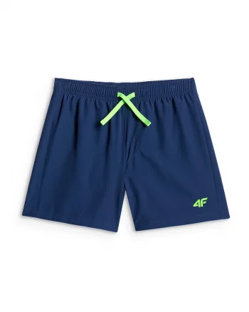 Pantaloni scurti de plaja  pentru baieti, bleumarin, uscare rapida, slip interior din plasa