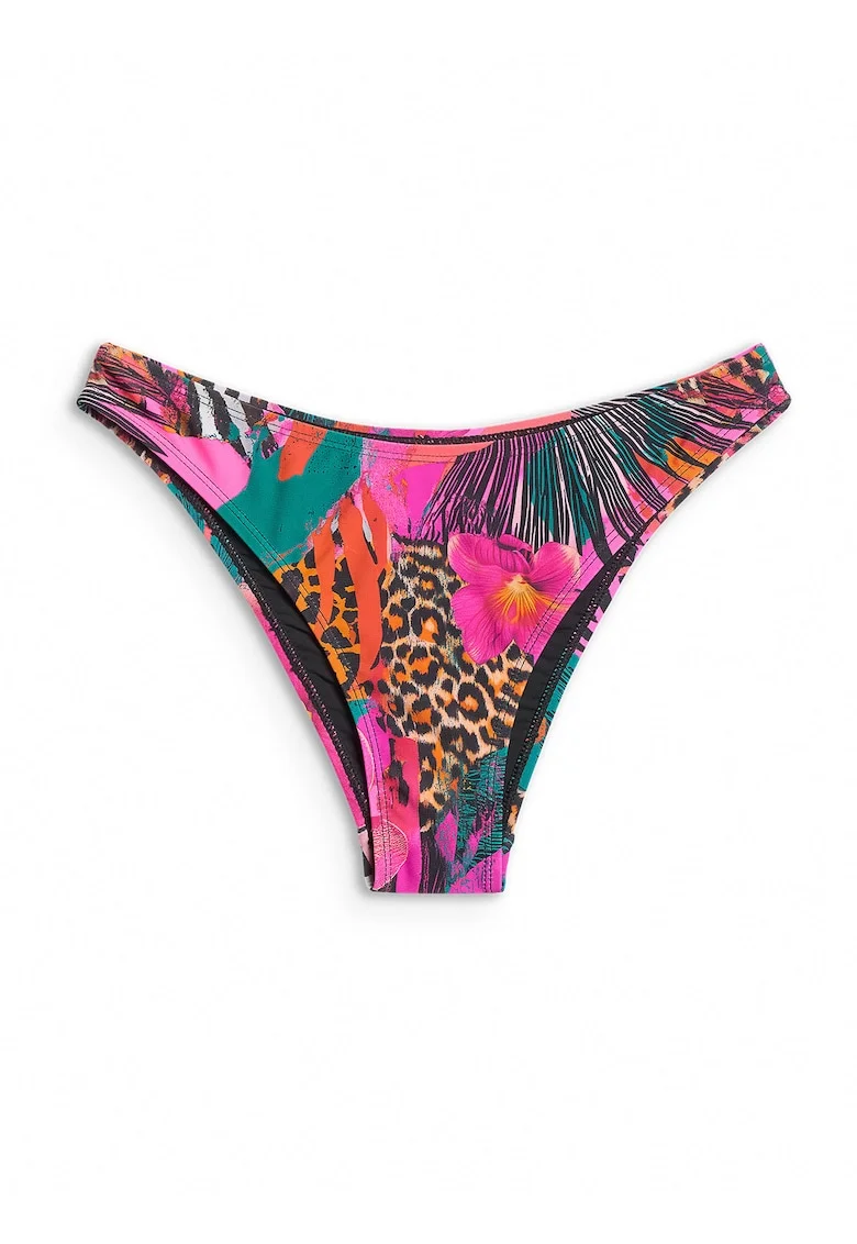 Costum de baie dama,  slip brazilian, uscare rapida, protectie clor, multicolor