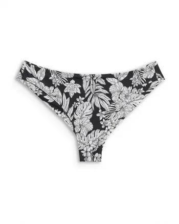Slip de bikini  talie joasa, uscare rapida, negru, material rezistent la clor