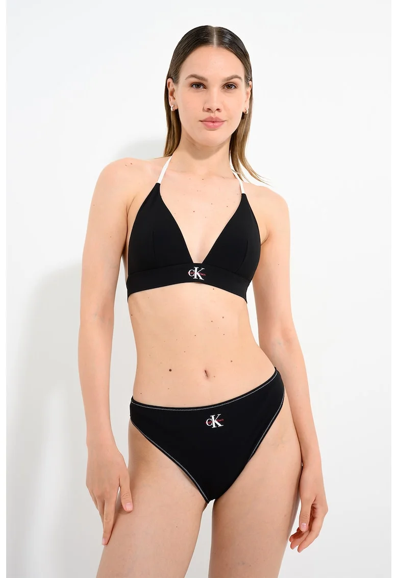 Slip cu logo, Negru