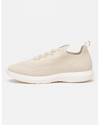Pantofi sport slip-on cu aspect tricotat, Bej deschis