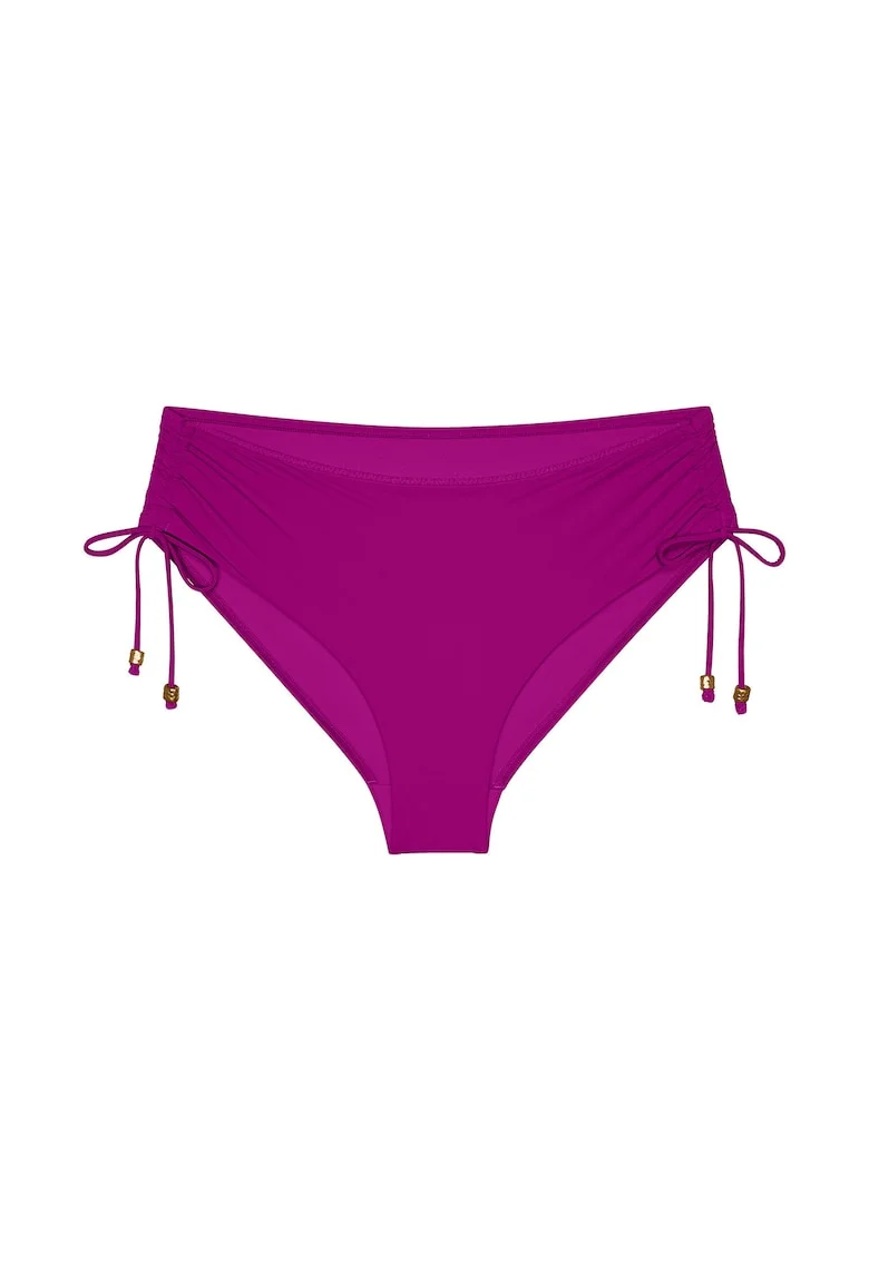 Slip de bikini,  roz, material sintetic, croiala clasica