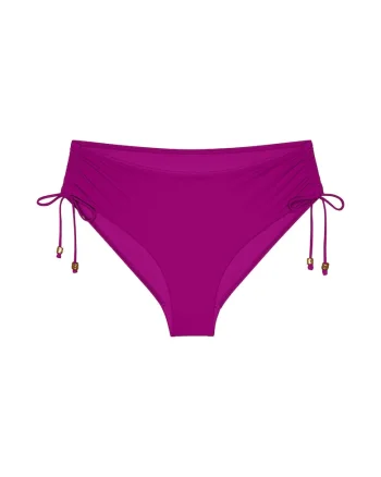 Slip de bikini,  roz, material sintetic, croiala clasica