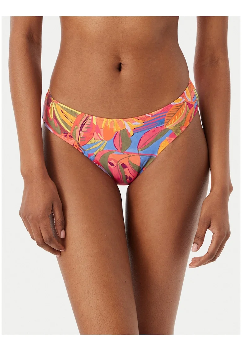 Slip de bikini,  multicolor, material sintetic, croiala clasica