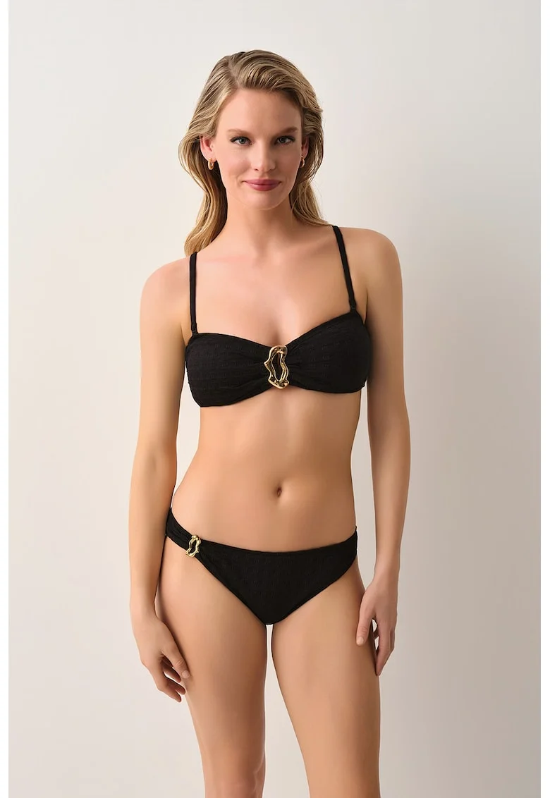 Sutien de baie cu bretele detasabile, Negru