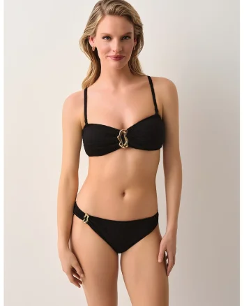Sutien de baie cu bretele detasabile, Negru