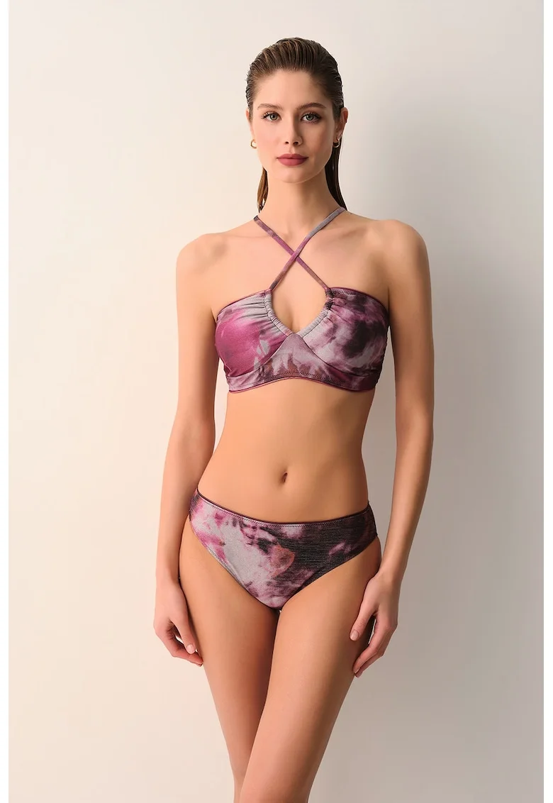 Slip cu model tie-dye Batic, Violet/Roz pastel