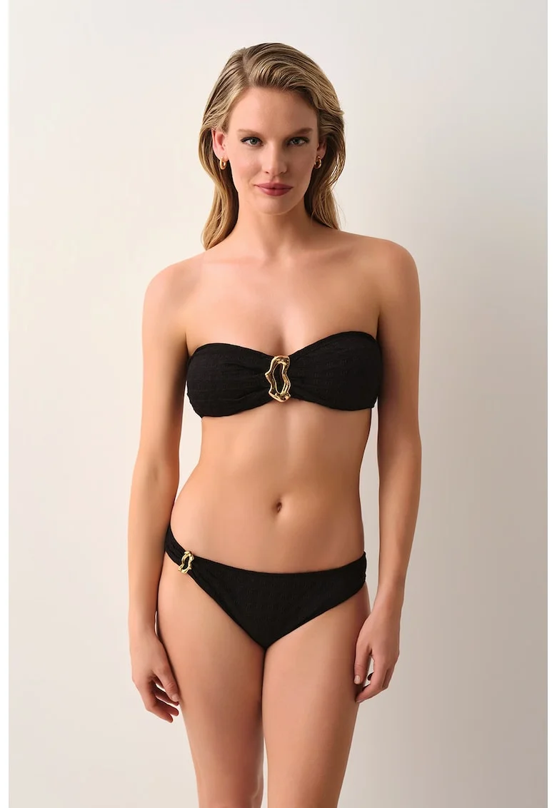 Slip cu detaliu metalic, Negru