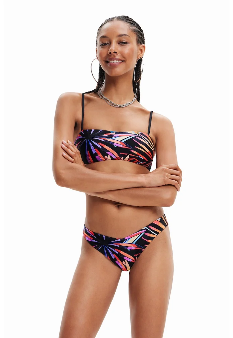Slip brazilian, Negru/Portocaliu/Roz