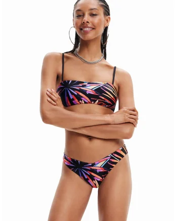 Slip brazilian, Negru/Portocaliu/Roz