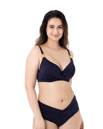 Slip hipster cu detaliu in V Sambuco, Bleumarin