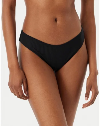 Slip de bikini Dama,  negru, material sintetic, croiala clasica,