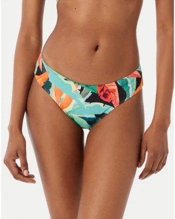 Slip de bikini pentru femei,  multicolor, material sintetic, imprimeu grafic