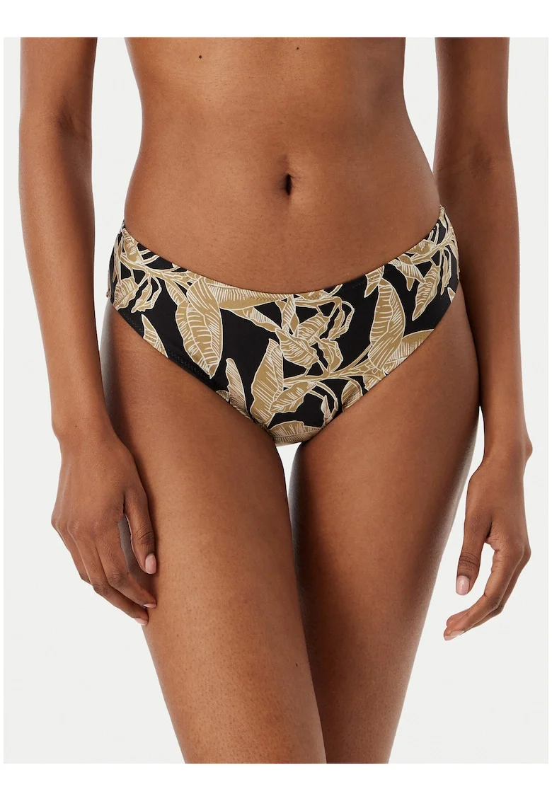 Slip de bikini dama,  negru, material sintetic, croiala clasica
