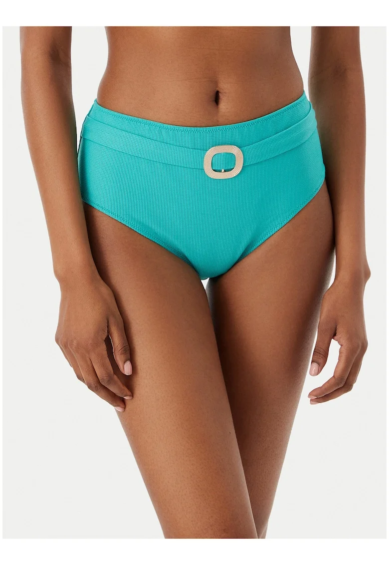 Slip de bikini dama,  verde, material sintetic, croiala clasica