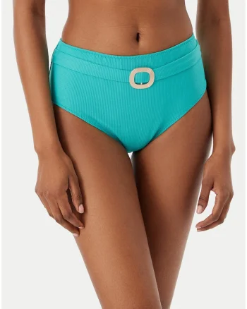Slip de bikini dama,  verde, material sintetic, croiala clasica