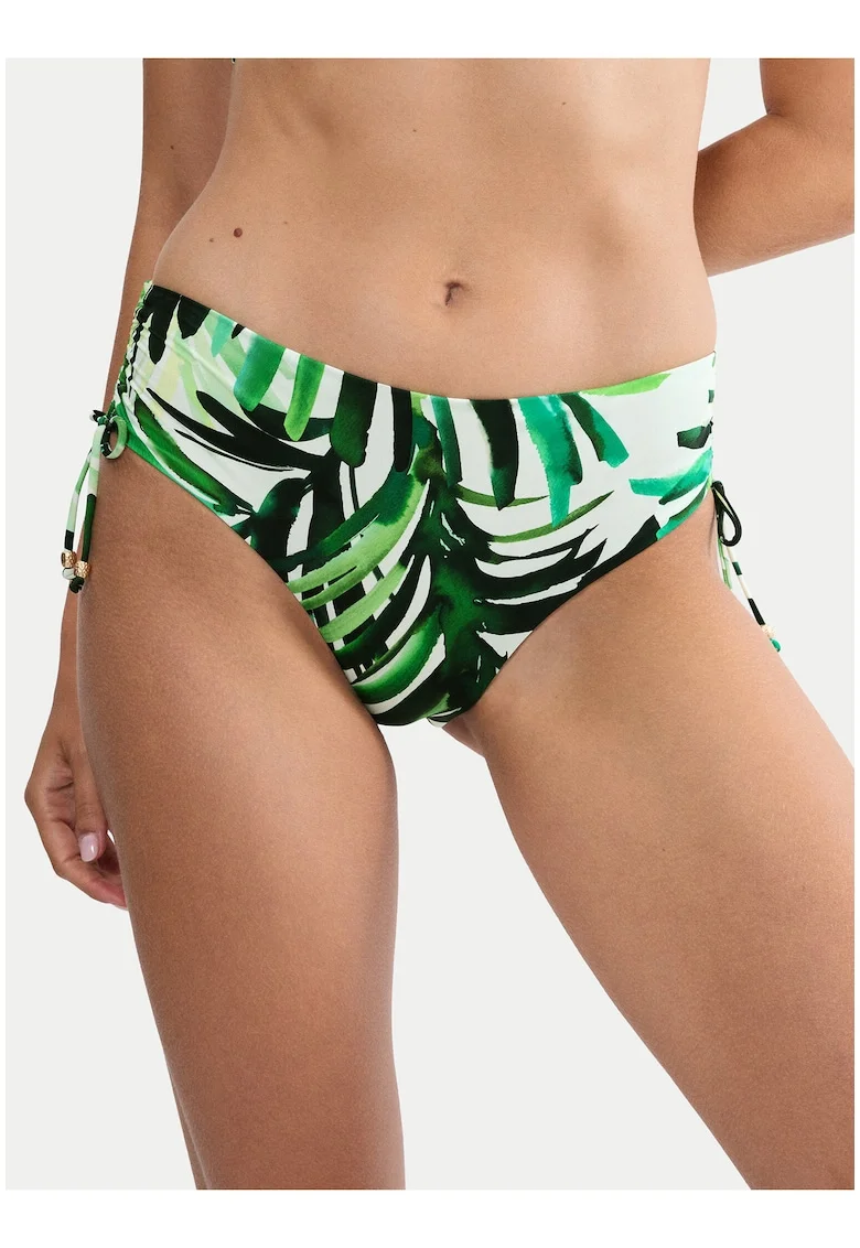 Slip de bikini Dama,  verde, material sintetic, imprimeu grafic