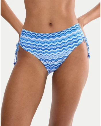 Slip de bikini pentru femei,  talie inalta, multicolor, material sintetic