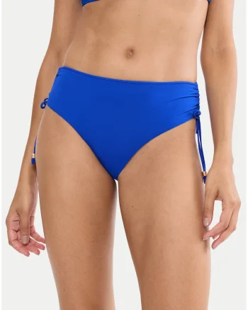 Slip de bikini dama,  albastru, material sintetic, croiala clasica