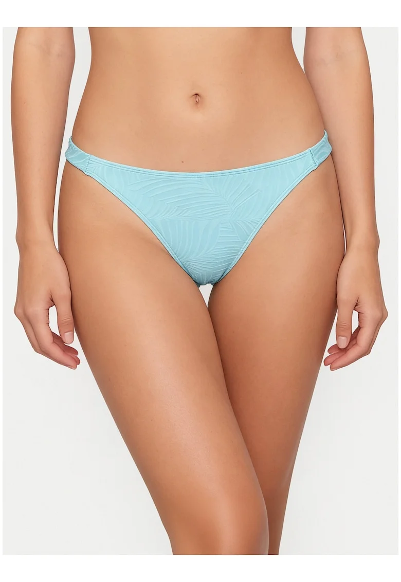 Slip de bikini dama,  albastru, material sintetic, fara inchidere
