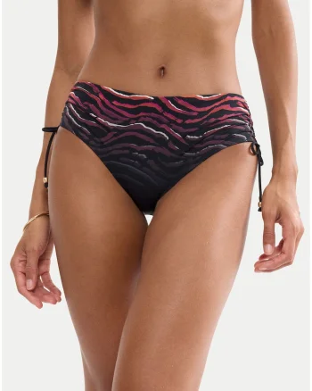 Slip de bikini dama,  croiala clasica, animal print, multicolor, poliamida/elastan