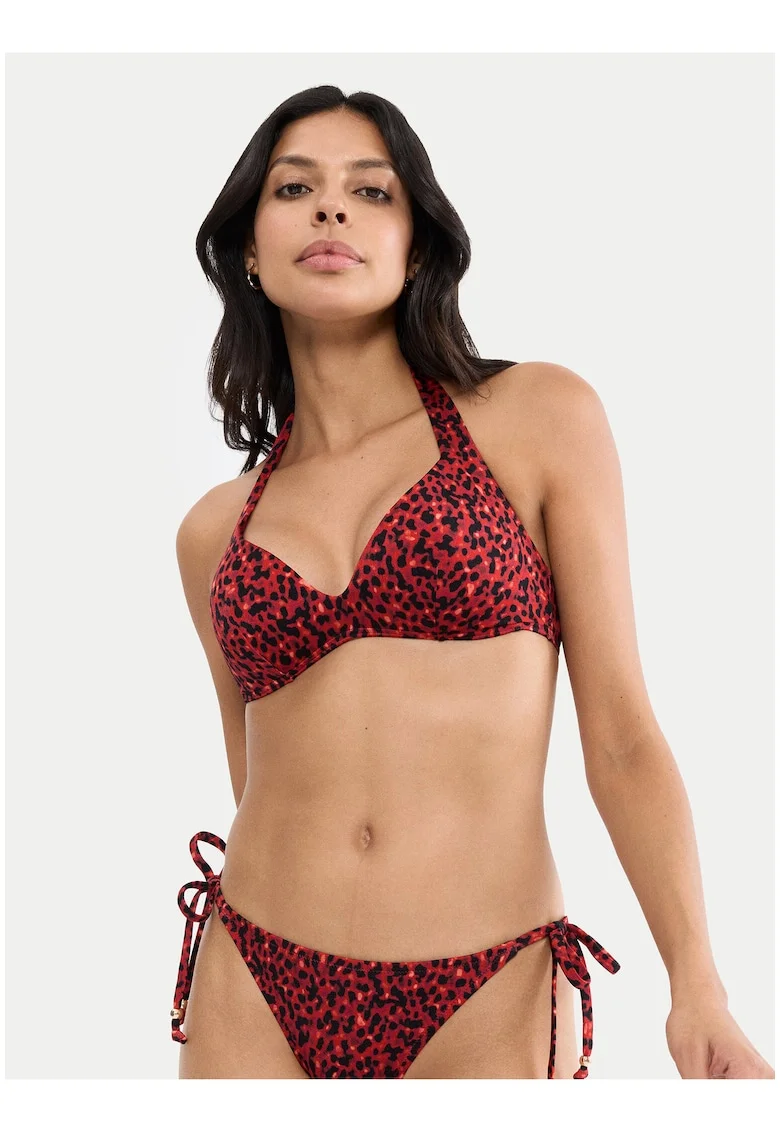Sutien de bikini dama,  leopard, multicolor, Maro/Multicolor