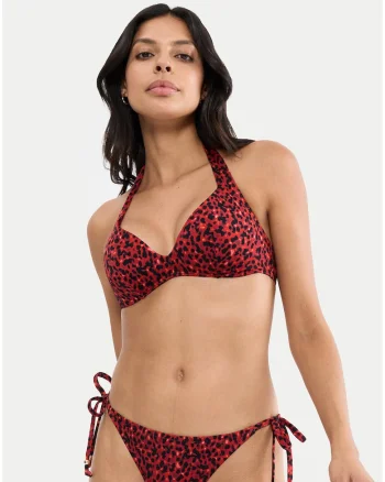 Sutien de bikini dama,  leopard, multicolor, Maro/Multicolor