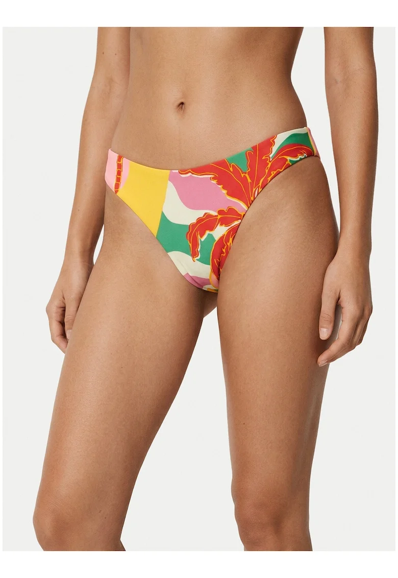 Slip de bikini pentru femei,  multicolor, reversibil, material sintetic